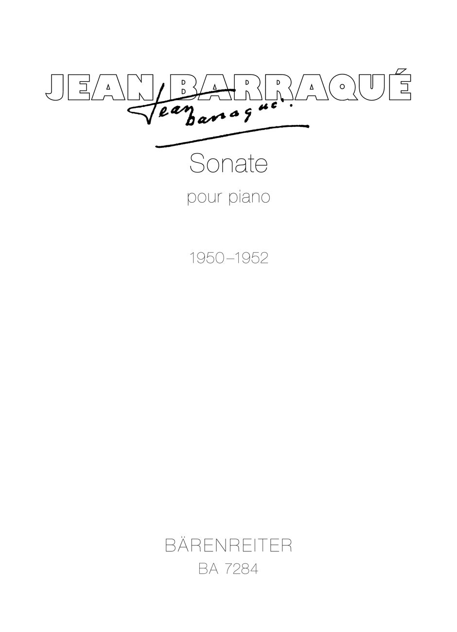 Barraque, Sonate (1950-52) (Barenreiter)