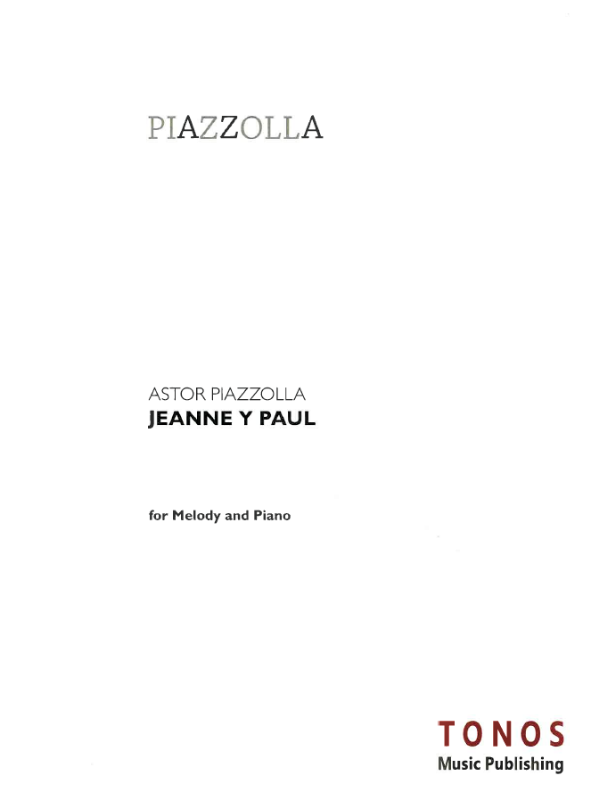 Piazzolla, Jeanne y Paul, etc. (Solo,Pf) (Tonos)