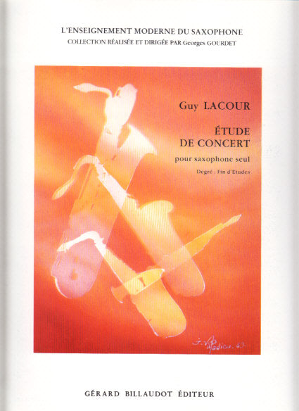 Lacour, Etude de concert (Sax Solo) (Billaudot)