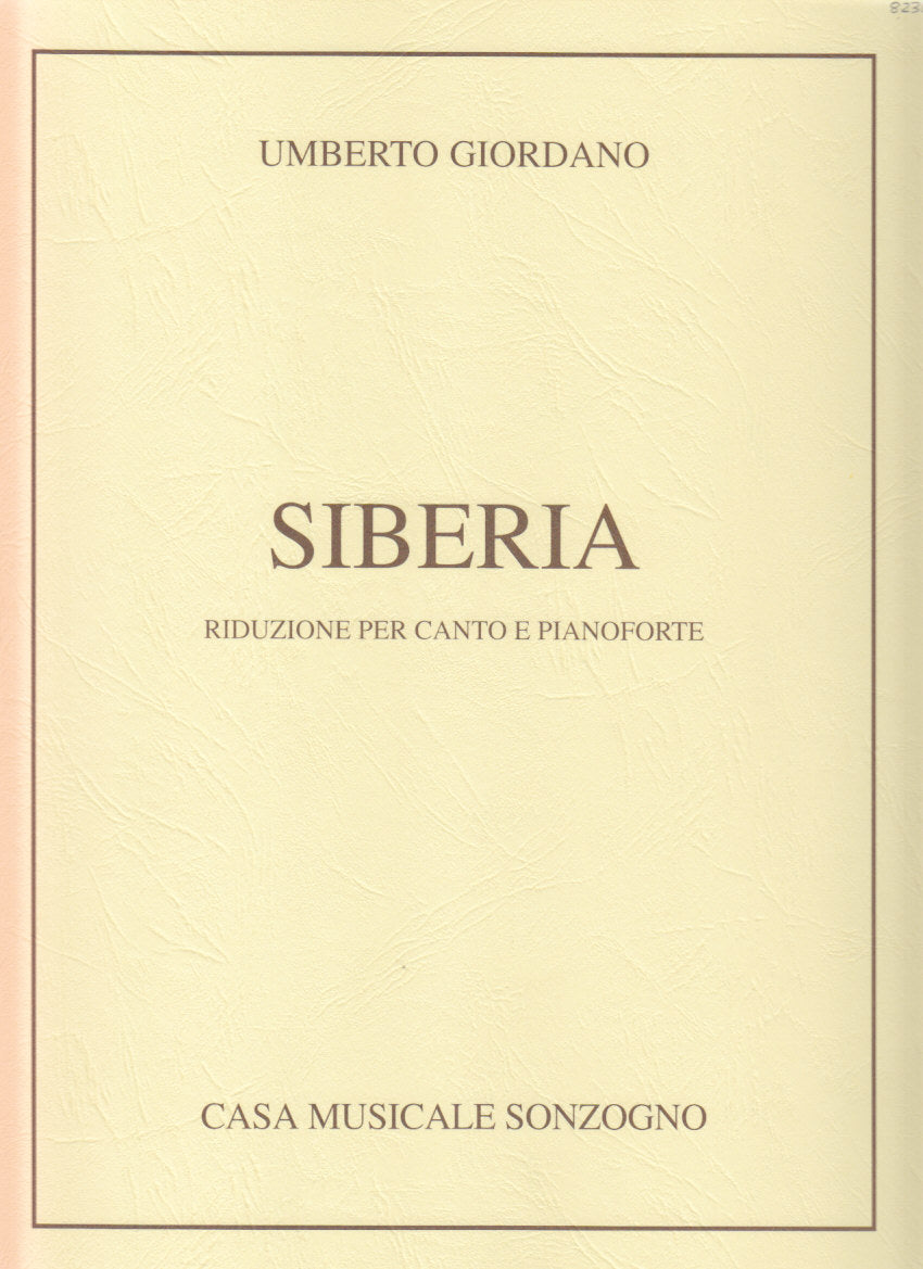 Giordano, Siberia [I] (Sonzogno)
