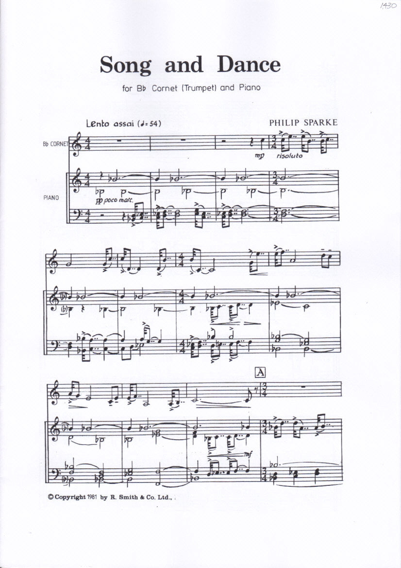 Sparke, Song and Dance (Cnt/Trp,Pf) (R.Smith)