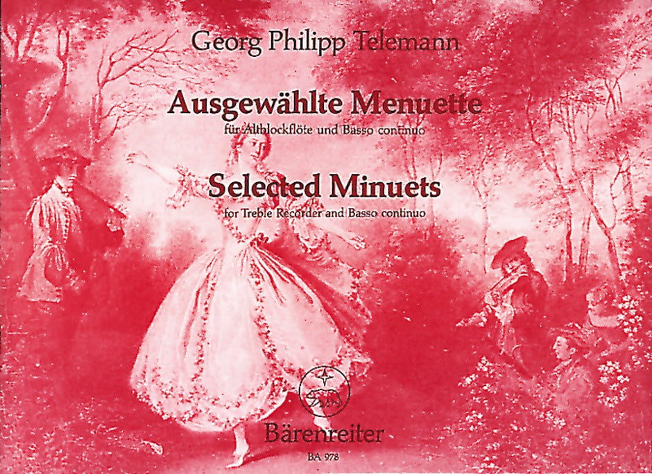 Telemann, Ausgewahlte Menuette (f'-Bfl) (Barenreiter)