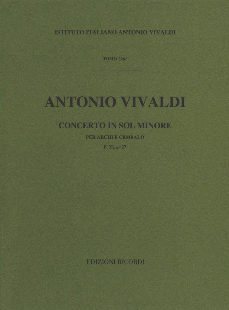 Vivaldi, Concerto in g, F 11/27, RV 152 (Ricordi)