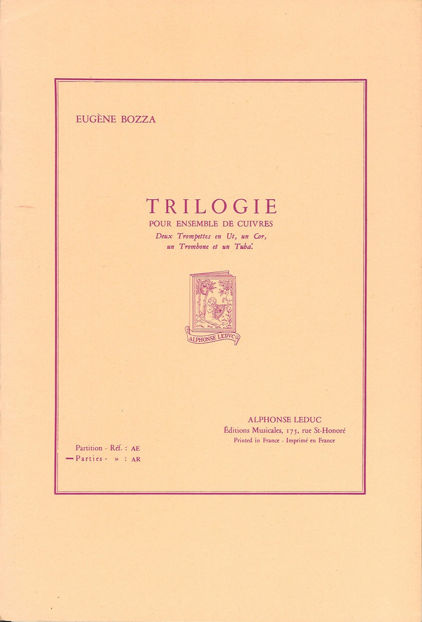 Bozza, Trilogie (Parts) Brass Quintet (Leduc)