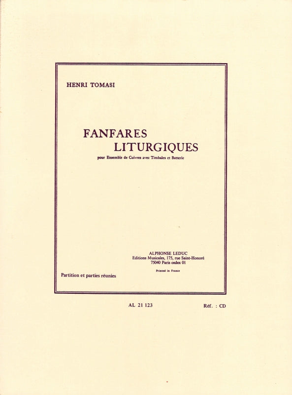 Tomasi, Fanfare liturgiques (Leduc)