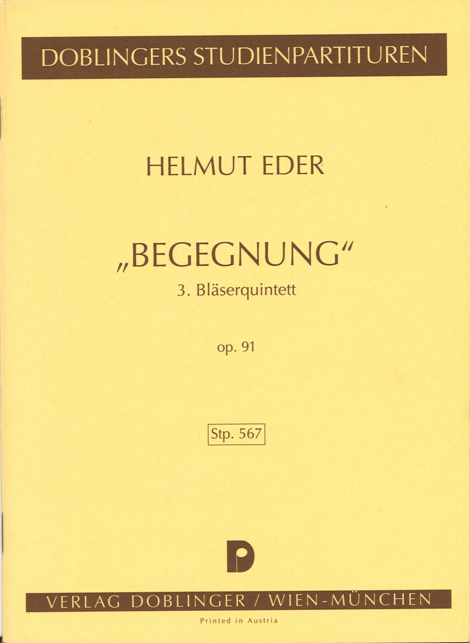 Eder, Begegnung op. 91: Quintett Nr. 3 (Doblinger)