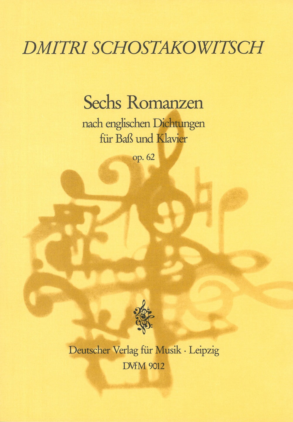Shostakovich, 6 Romanzen op.62 (Bass,Pf) (Deutscher Verlag fur Musik)