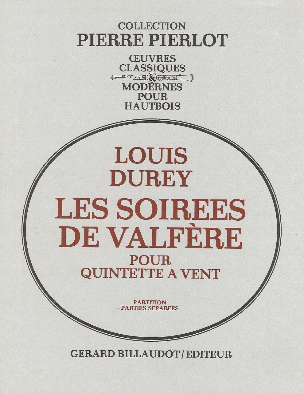 Durey, Soirees de Valfere (Qnt: Parts) (Billaudot)