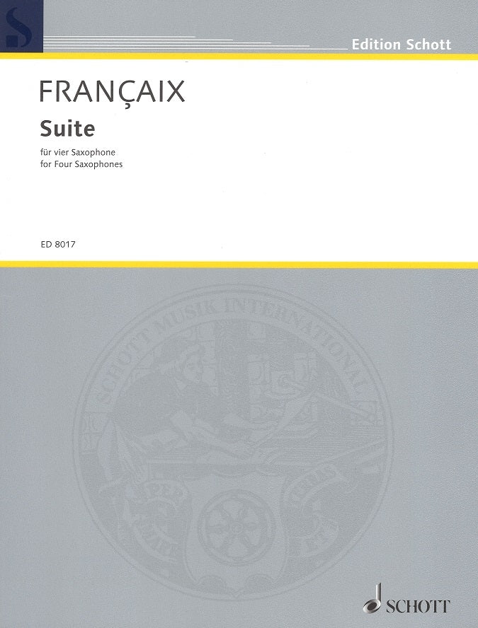 Francaix, Suite [SATBr] (Score,Parts) (Schott)