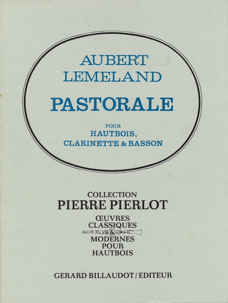 Lemeland, Pastorale op.42 (Ob,Cl,Bn) (Billaudot)