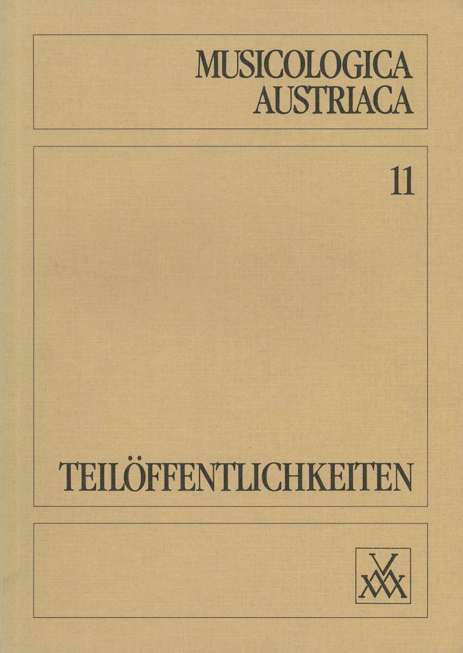 Teiloffentlichkeiten (Musikwissenschaftlicher Verlag)