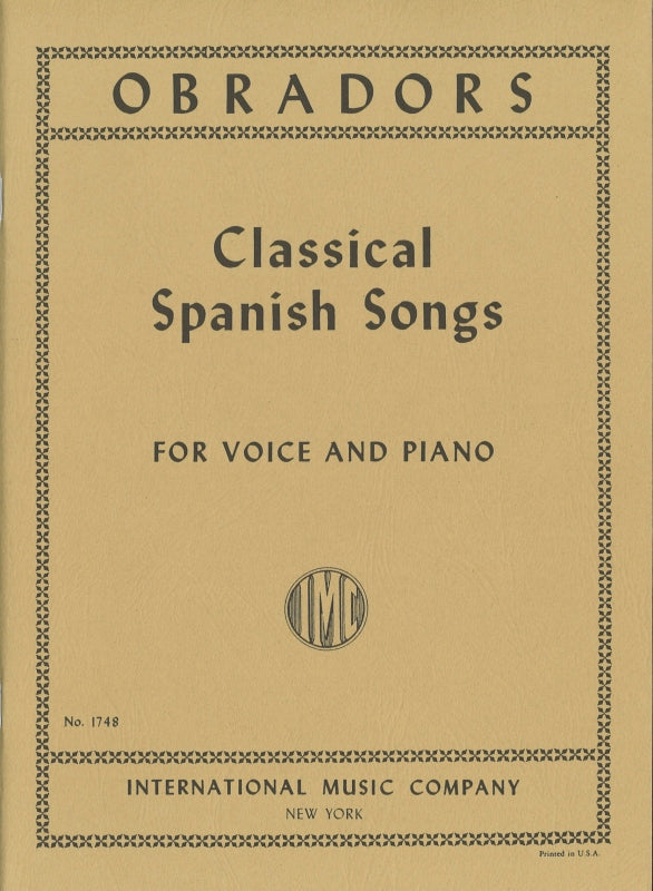Obradors, Classical Spanish Songs [Sp] (IMC)
