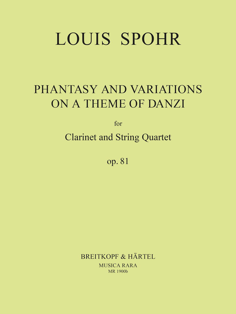 Spohr, Phantasy & Var. op. 81 (Cl,Str) (Musica Rara)