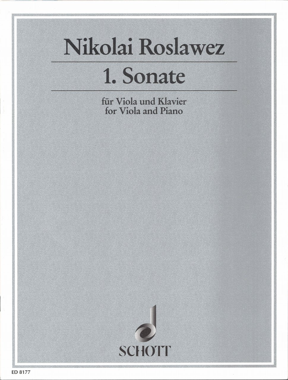 Roslavets, Sonata No. 1 (1926) (Va,Pf) (Schott)