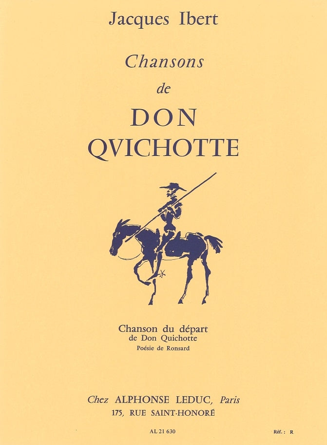 Ibert, Chansons de Don Quichotte 1 (Bs) (Leduc)