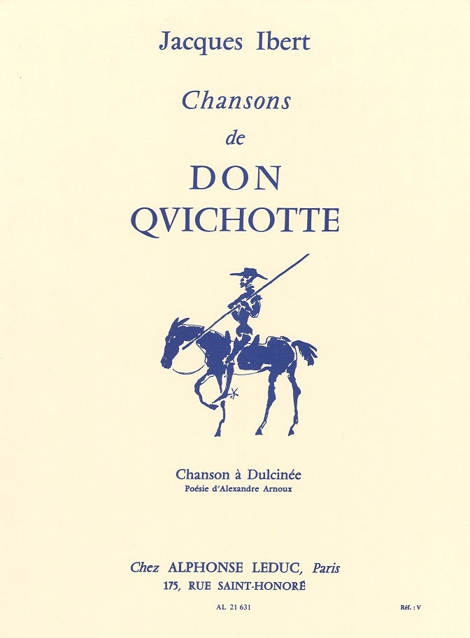 Ibert, Chansons de Don Quichotte 2 (Bs) (Leduc)