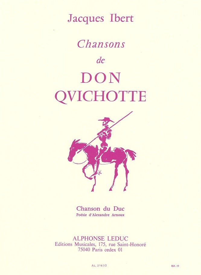 Ibert, Chansons de Don Quichotte 3 (Br) (Leduc)