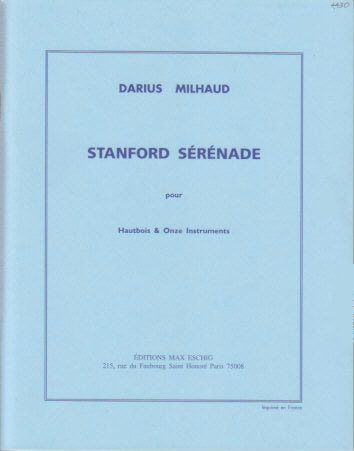 Milhaud, Stanford Serenade op. 430 (Eschig)