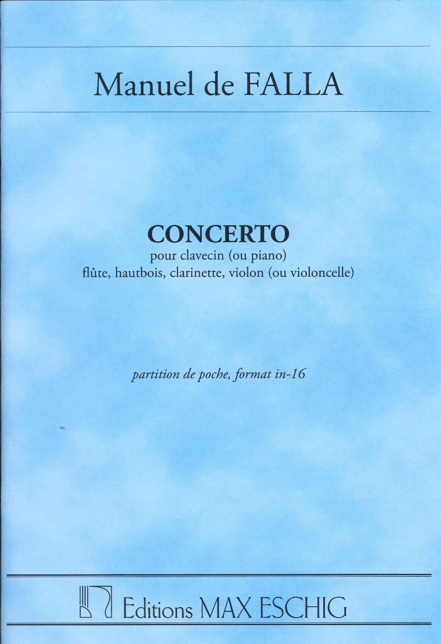 Falla, Concerto pour clavecin en Re maj. (Eschig)