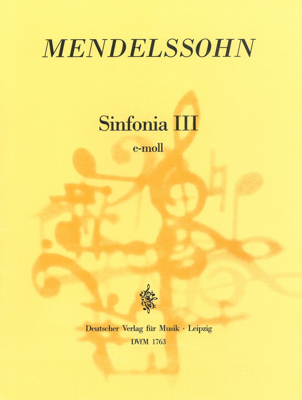 Mendelssohn, Sinfonia No. 3 Full Score (Deutscher Verlag fur Musik)