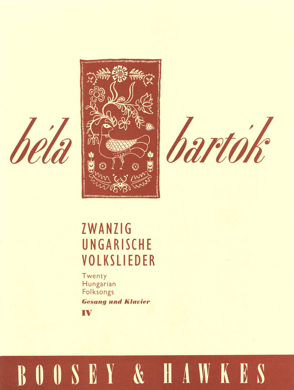 Bartok, 20 Hungarian Folksongs 4 (Boosey)