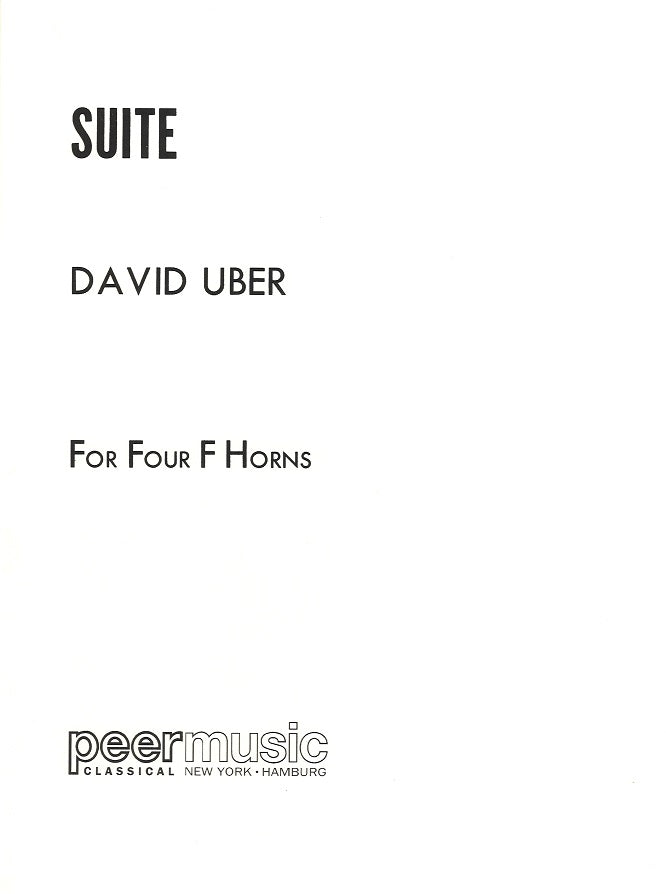 Uber, Suite for 4 Horns (Peermusic)