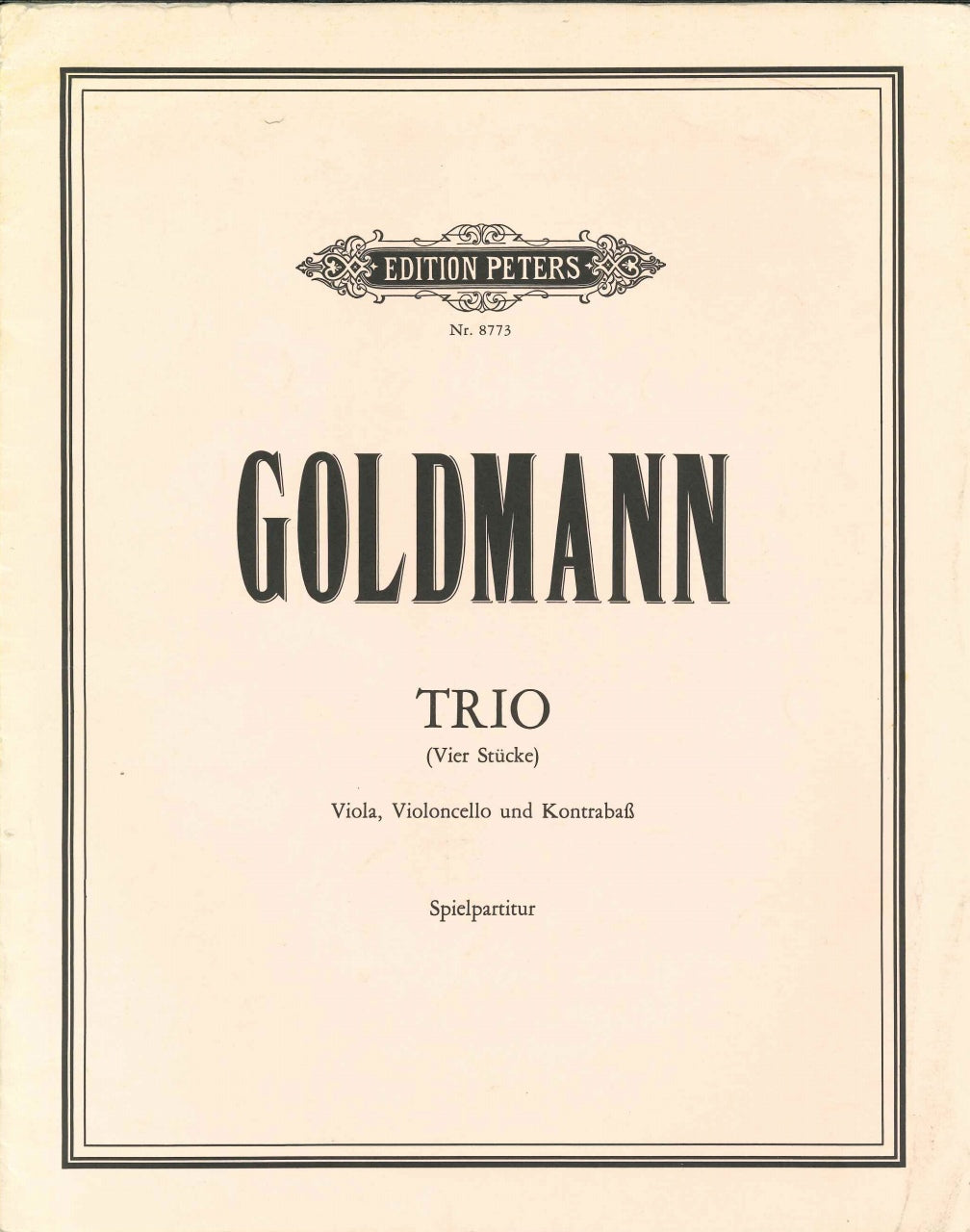 Goldmann, Trio (1986) [Va,Vc,CB] (Peters)