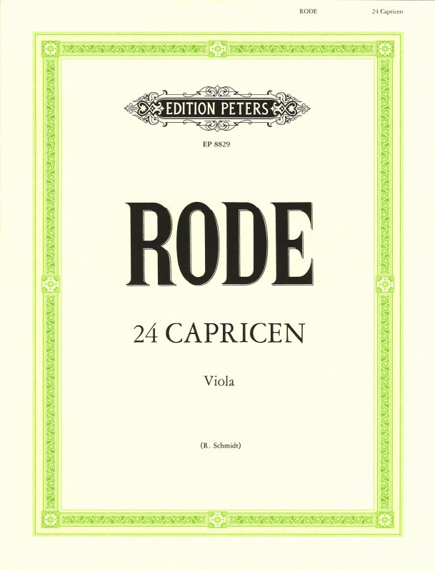 Rode, 24 Capricen (Schmidt) (Peters)