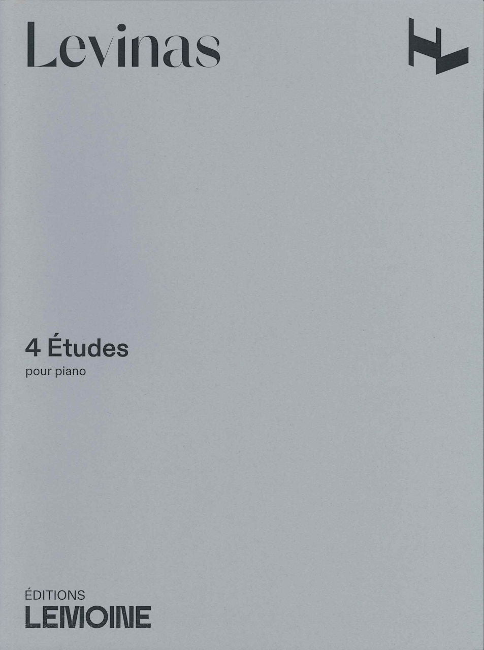 Levinas, 4 Etudes (Lemoine)