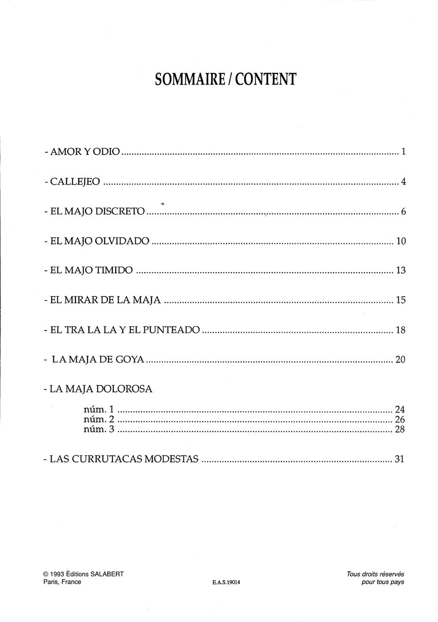 Granados, Coleccion de Tonadillas (Salabert)