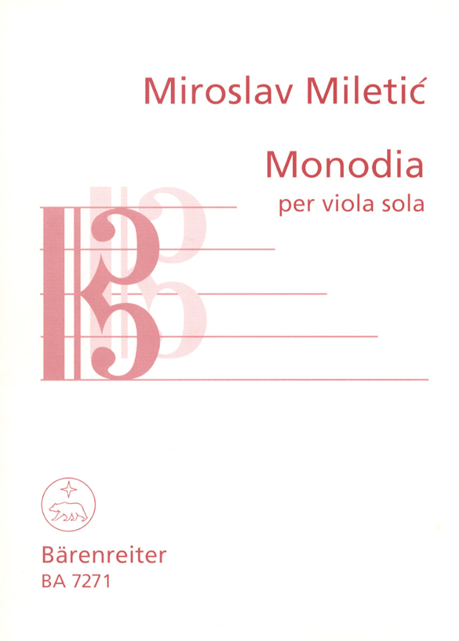 Miletic, Monodia per Viola sola (1990) (Barenreiter)