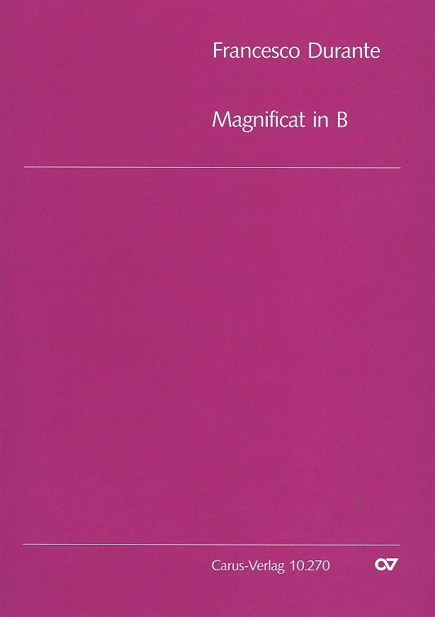 Durante, Magnificat B-dur (Carus)