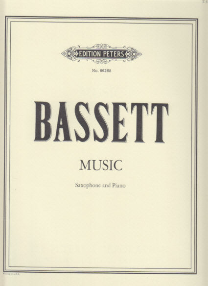 Bassett, Music for Saxophone and Piano (Peters)