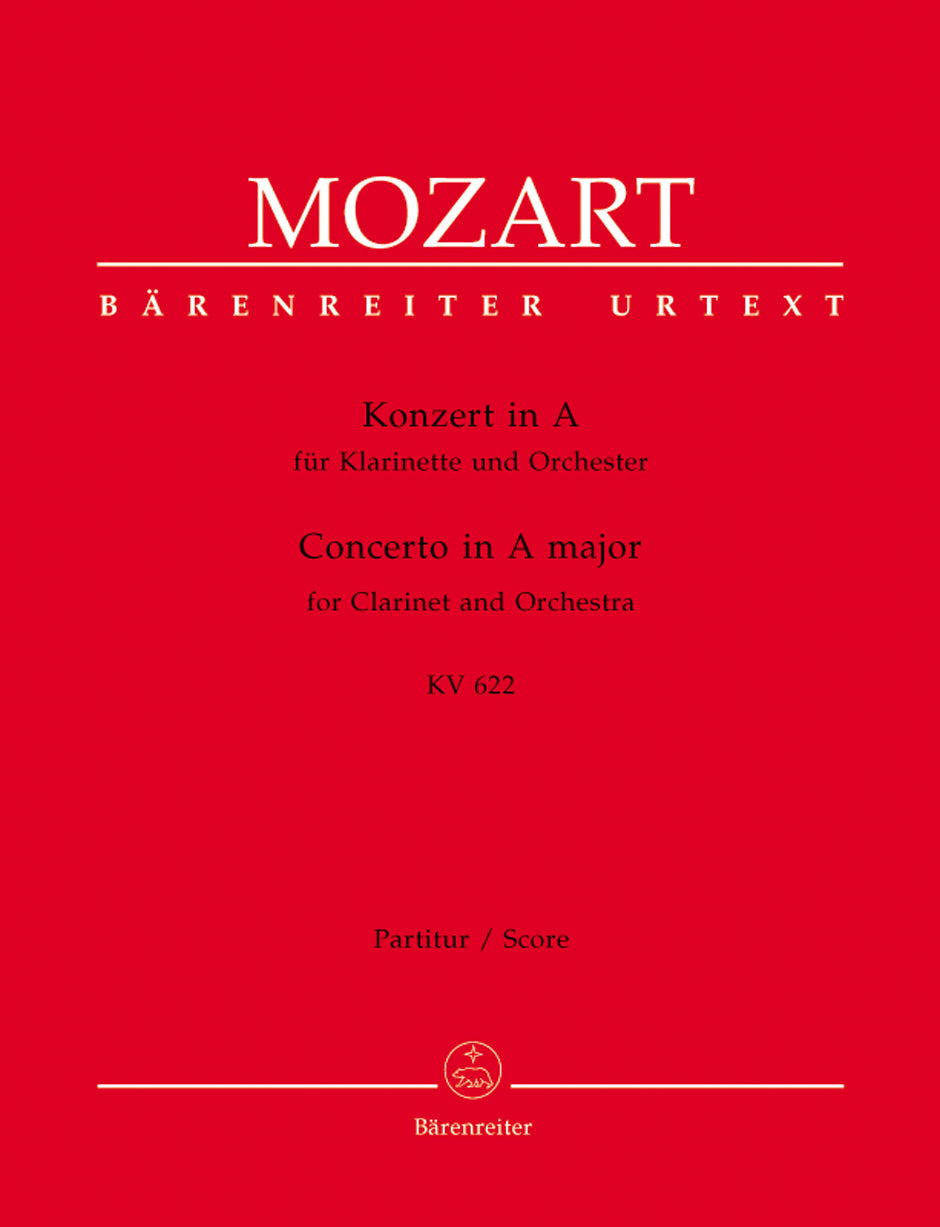 Mozart, Concerto KV 622 Cl ver. (Score) (Barenreiter)