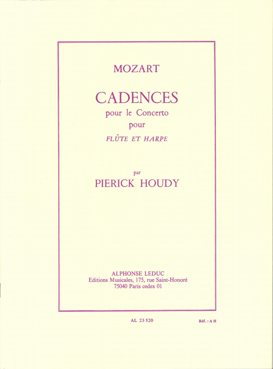 Mozart/Houdy, Concerto KV 299, Cadences (Leduc)