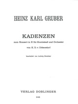 Dittersdorf/Gruber, Concerto E, Cadenz (Doblinger)