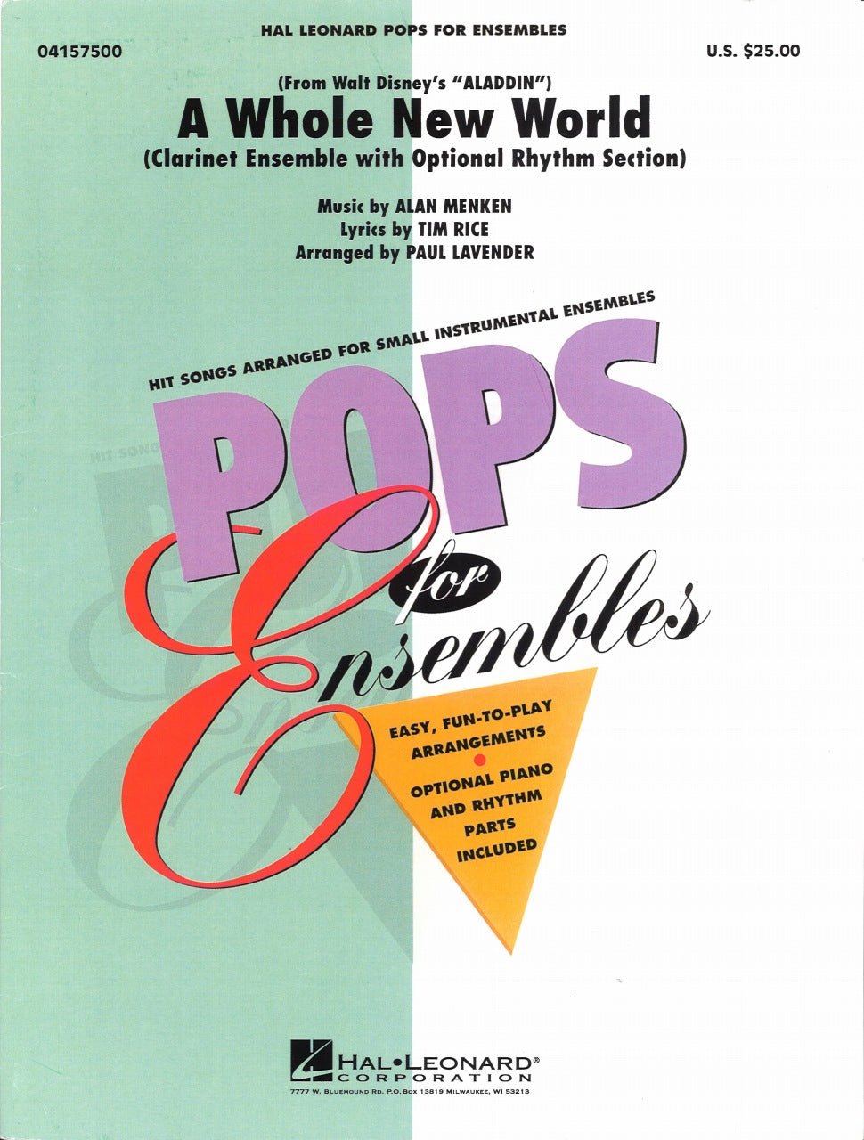Whole New World ('Aladdin') Cl.Choir (Hal Leonard)