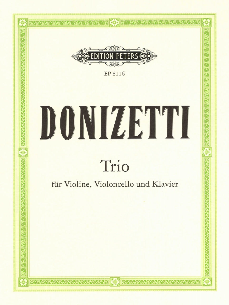 Donizetti, Trio in Eb (Peters)