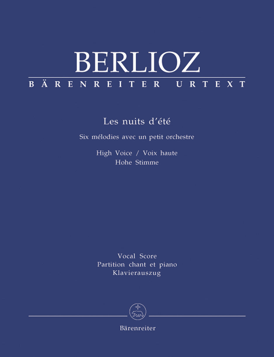 Berlioz, Les nuits d'ete (High,Pf) (Barenreiter)