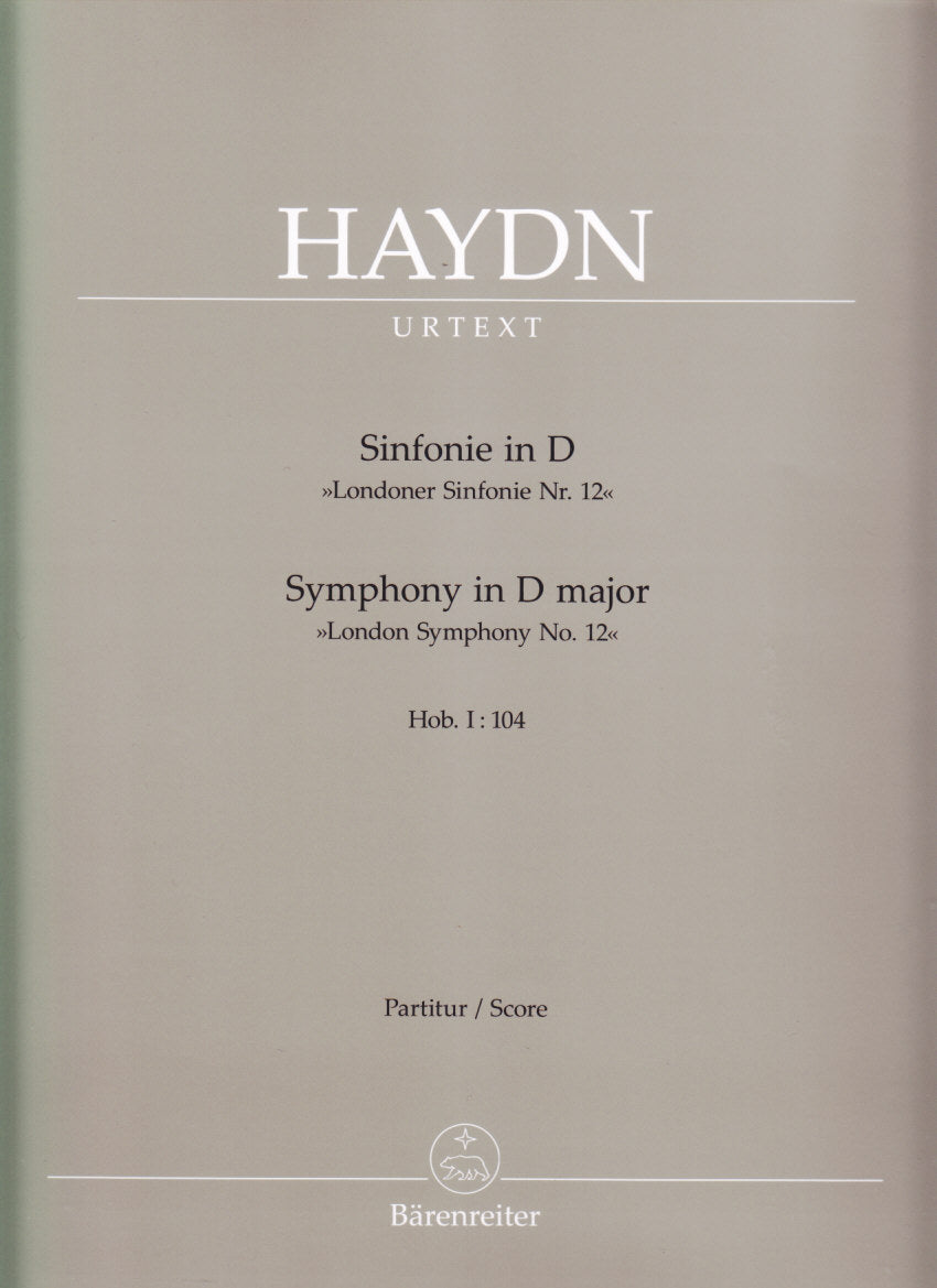 Haydn, Symphony No. 104 (Partitur) (Barenreiter)