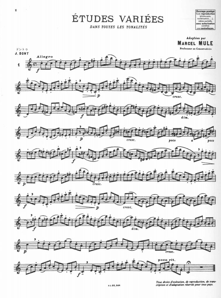 Mule, Etudes variees (Leduc)