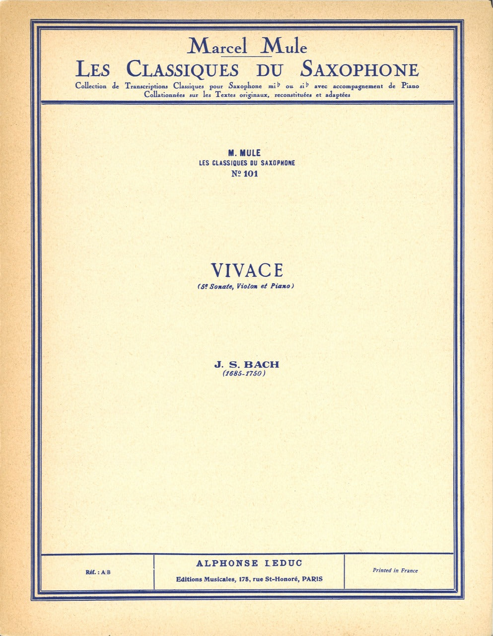 Bach, Vivace (Leduc)