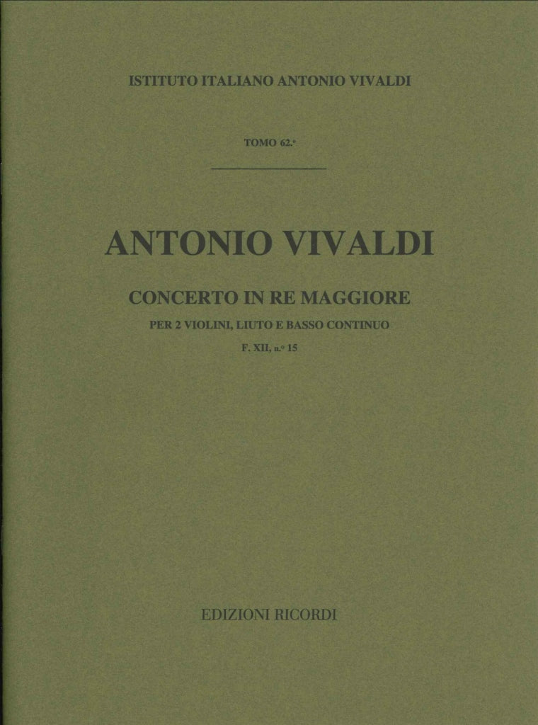 Vivaldi, Concerto in D, F 12/15, RV 93 (Ricordi)