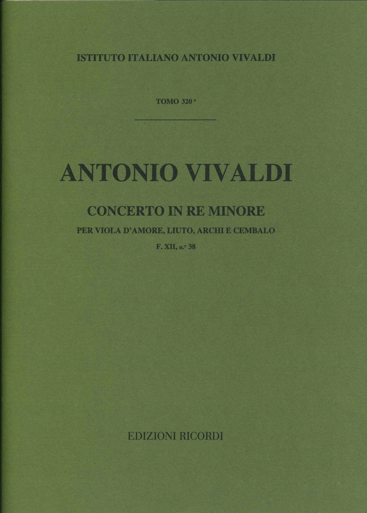 Vivaldi, Concerto in d, F 12/38, RV 540 (Ricordi)