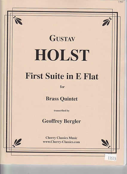 Holst, First Suite in Eb (Brass Quintet) (Cherry Classics)
