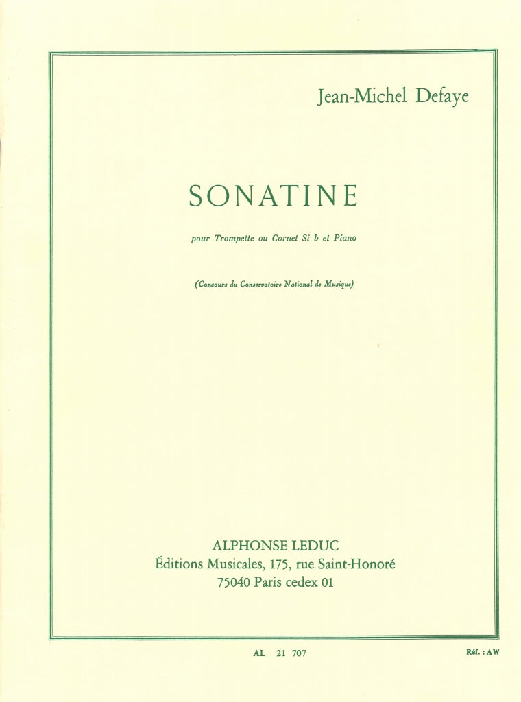 Defaye, Sonatine (Leduc)