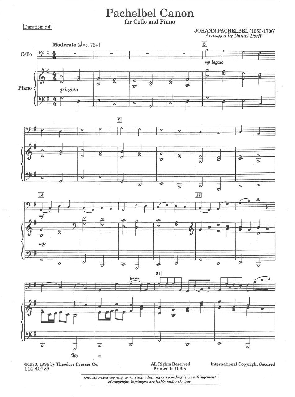 Pachelbel, Canon (Presser)