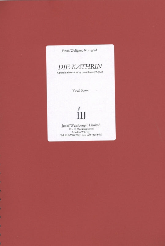 Korngold, Kathrin op. 28 [G] (Weinberger)