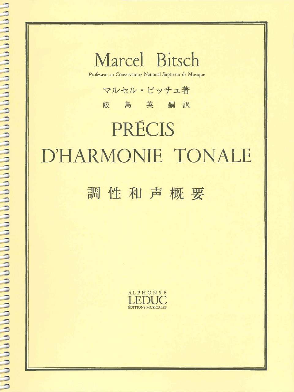 Bitsch, Precis d'Harmonie Tonale JAPONAI (Leduc)