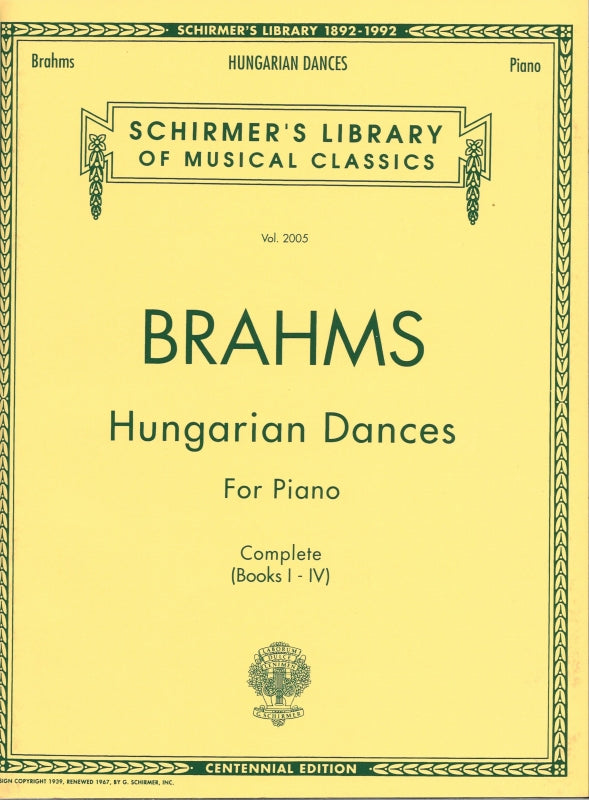 Brahms, Hungarian Dances, Complete (G.Schirmer)